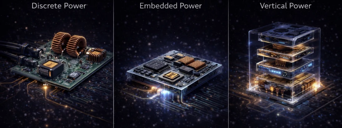 From discrete power to embedded power to vertical power.
